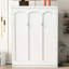 Lit blanc avec tablettes - Gain de place pour le gymnase à domicile et les petits appartements Armoire pliable confortable-1406951969