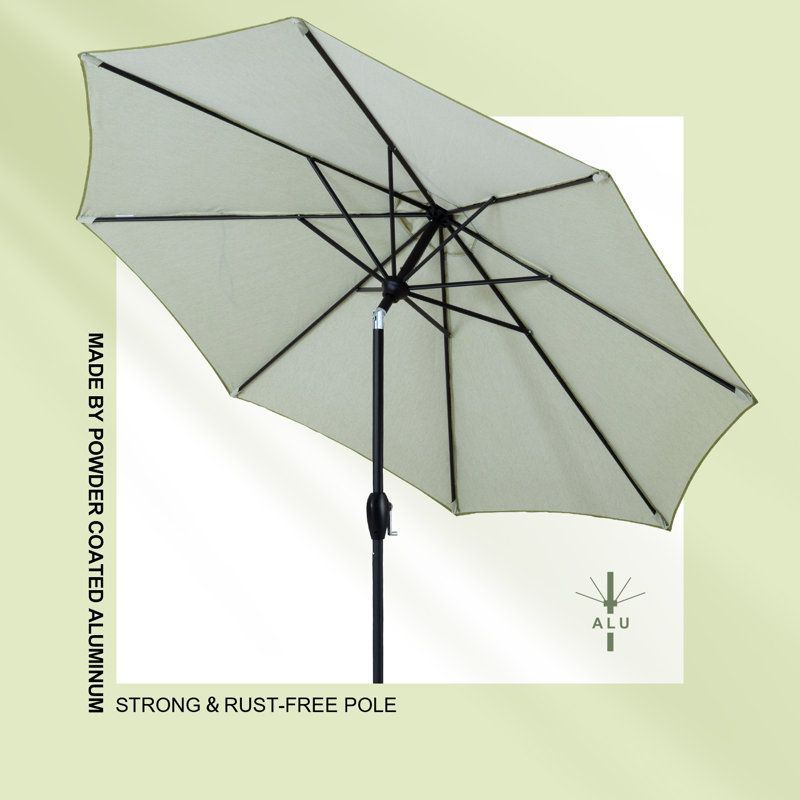 Parasol de marché 9 pi Lagunitas, Vert gazon