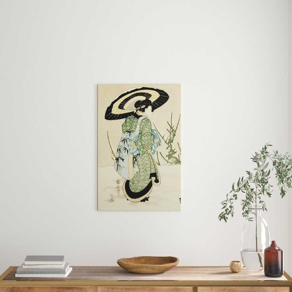 Vintage Japanese Oriental by Utagawa Kuniyasu - Wrapped Canvas