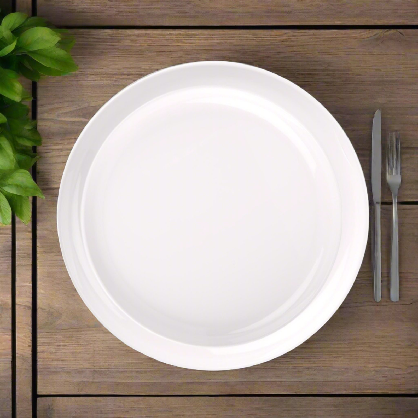 Marbella 11" Dinner Plate, White