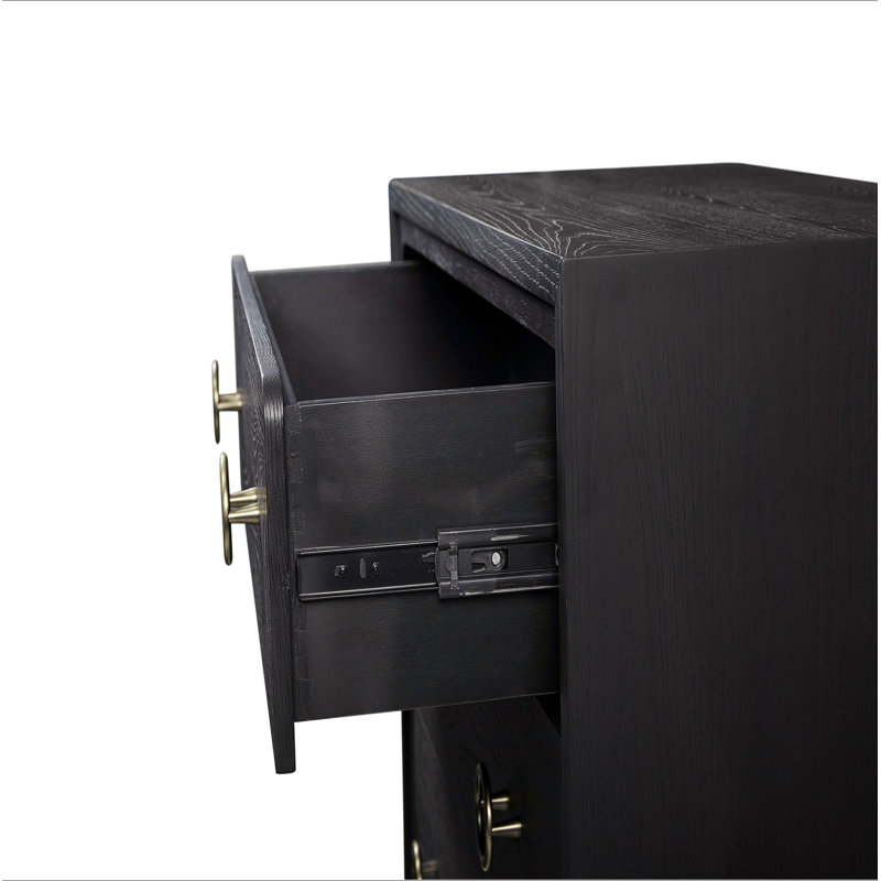 Commode 5 tiroirs au fini poivre