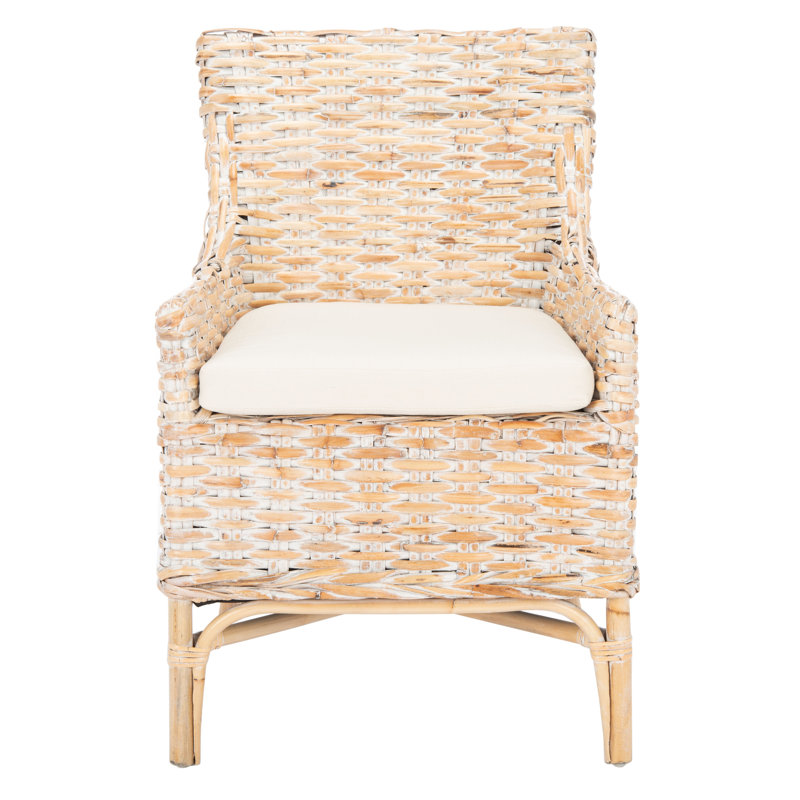 Aldiana Upholstered Side Chair, Natural White Wash