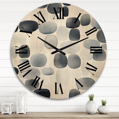 Horloge murale en bois surdimensionnée rétro