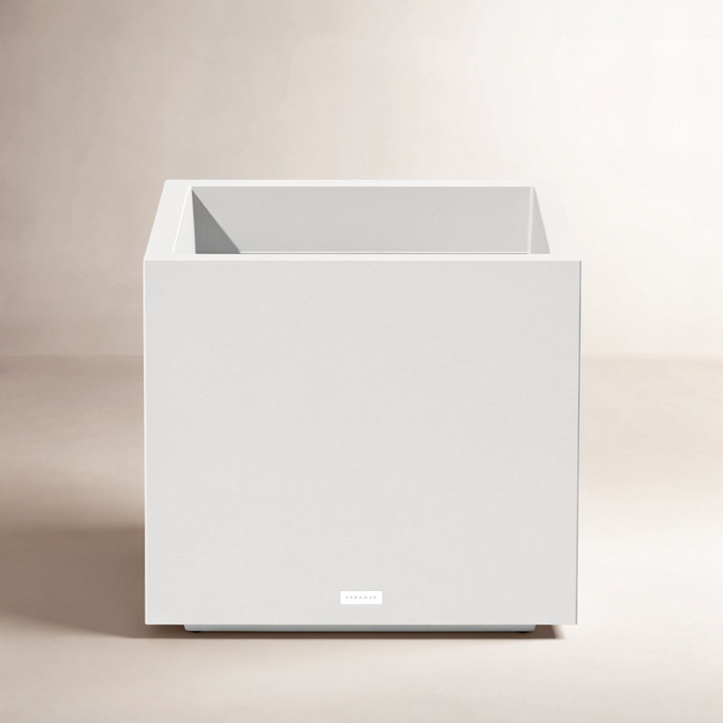 Boîte à fleurs Block Series, H 22,25 po x l 21 po x P 21 po, Blanc