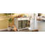Table d'appoint pour chien avec cage pour chien de 37,4 po, chenil d'intérieur avec 2 tiroirs et armoire de rangement, meuble Modern