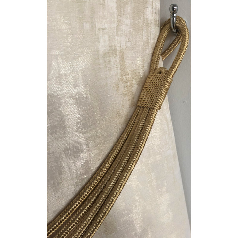 Lily Single Rope Curtain Tieback, Gold