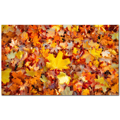 Murale en céramique 4,25 po x 4,25 po Autumn Photo Autumn