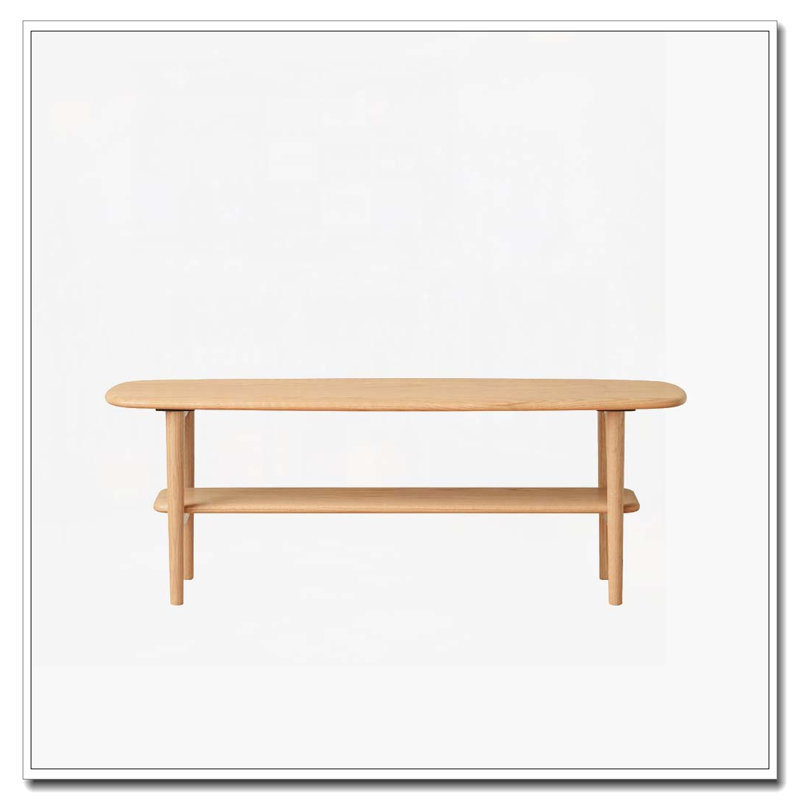 Coffee Table with Solid Wood Top, 16.54" H x 39.37" L x 15.75" W