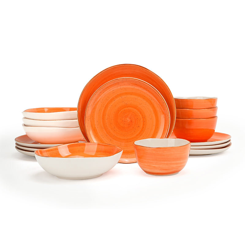 Service de table 16 pièces HomeVSS Highland, Tourbillon orange