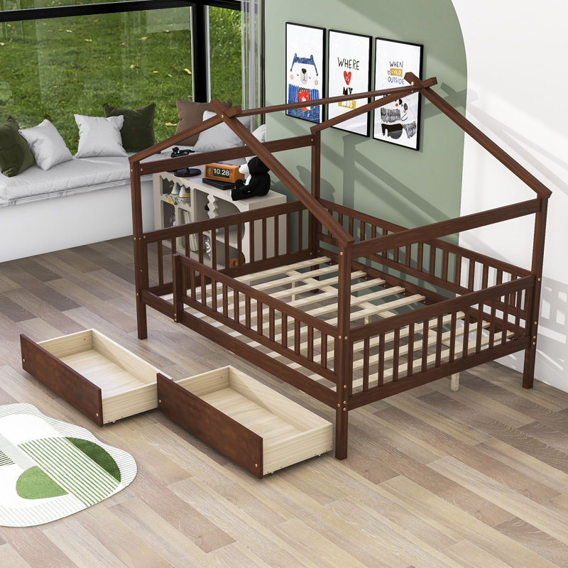 Kids with Drawers, Full, Walnut
