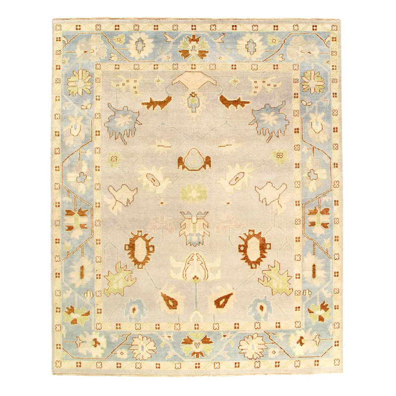 Fine Hand knotted Oushak rug 8' X 9' 11''
