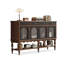 Buffet en bois manufacturé noir et noyer