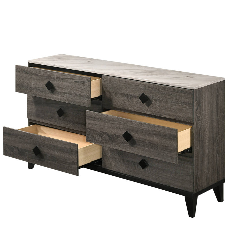 Commode en faux marbre