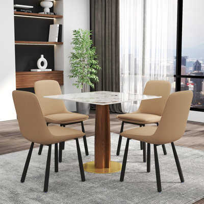 Ensemble de 5 petites tables de conférence en pierre frittée 5 pièces