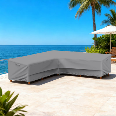 Housse pour canapé modulaire d'extérieur en forme de V pour terrasse, pelouse et cour arrière