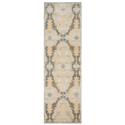 Viscose Damask Indoor Rug