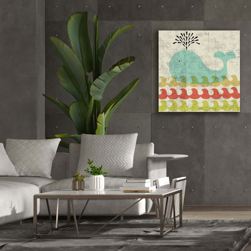  «Ada's Whale» par Chariklia Zarris, art mural sur toile, 37 po x 37 po