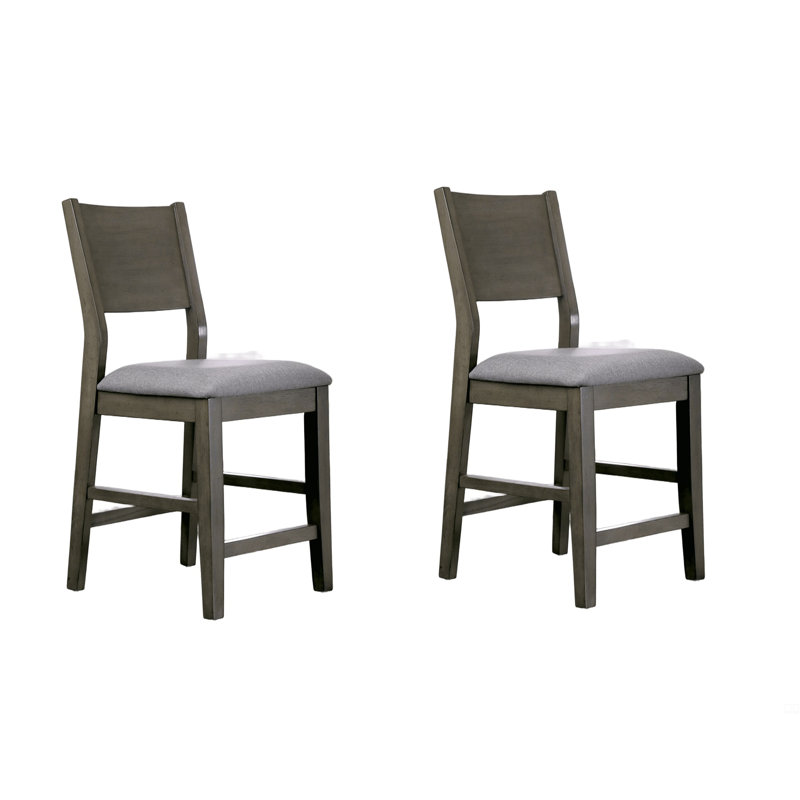 Ensemble de chaises hautes à 2 coussins rembourrés en tissu
