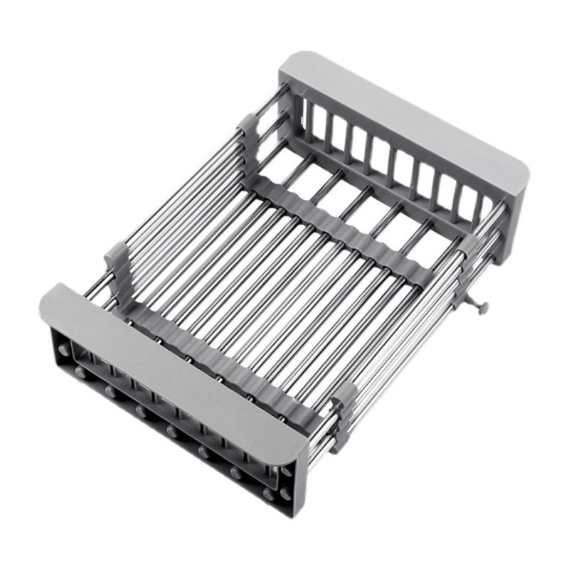 Panier de drainage rétractable en acier inoxydable Panier de cuisine polyvalent