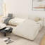 Canapé d'angle modulaire de 113 po sans ossature, aux bords arrondis, revêtu de tissu, silhouette incurvée, avec pouf, assise profonde surdimensionnée et moderne pour salon-349780743-454337442