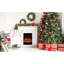 Christmas Faux Spruce 108'', Enhanced With Red Berries & Warm 2pcs 108'' Flocked Tips, Pinecones For Festive Look