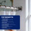 Jumbo Chrome-Plated Shower Curtain Rod Flanges with Complete Hardware