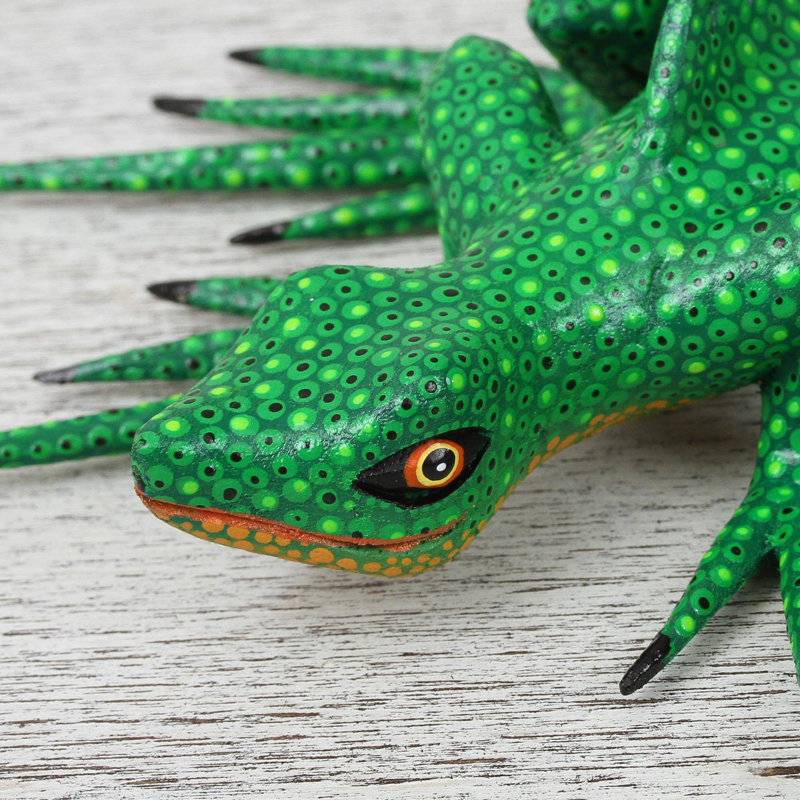 Figurine lézard en bois folklore Belchers