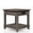 Gray End Table With Charging And Storage Element Solid Wood +