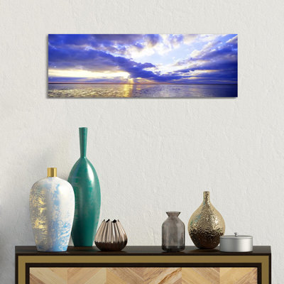 Majestic Sunset, Germany - Wrapped Canvas Panoramic Print