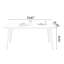 White  Rectangular Sintered Stone tabletop with Carbon Steel Dining Table For Dining Room/Kitchen-202826008