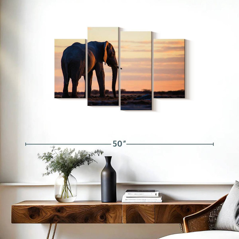 Éléphant solitaire Brampt, H 22 po x l 36 po