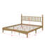 Base de lit en bois avec tête de lit en forme de gourde, lit plateforme avec support en lattes de bois-75044926