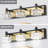 3- Crystal Bath Fixture Over Mirror - Modern Rust Bathroom Lighting