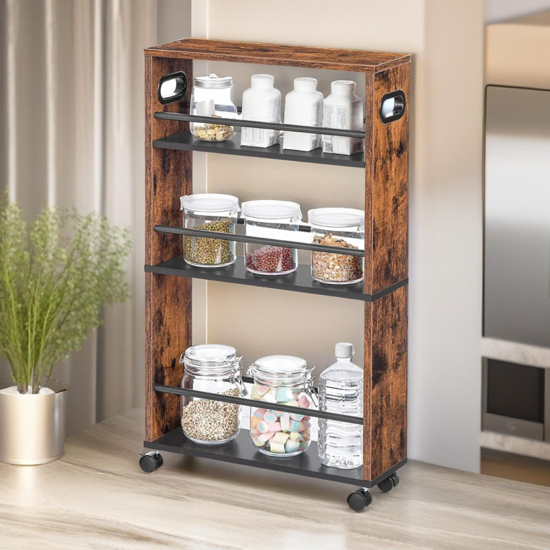 Gowanus 4-Tier Rolling Utility Cart with Handle