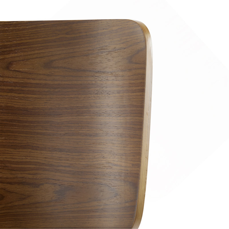 Tabouret de bar d'intérieur en bois Pari, finition noyer, ensemble de 2