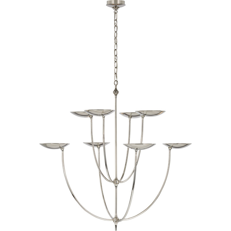Thomas O'Brien Keira XL Chandelier, Polished Nickel