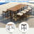 10-Piece Outdoor Dining Table Sets Included 2 Foldable Tables And Eight Stools With Cushions