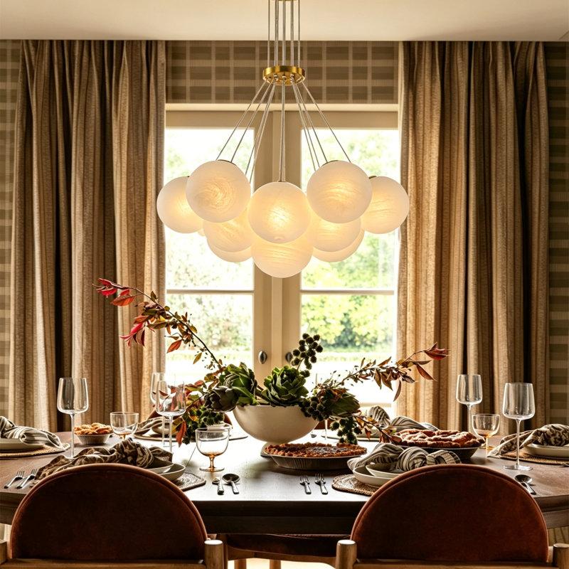 Lustre à bulles en verre pour la salle à manger 19 lumières Newtown