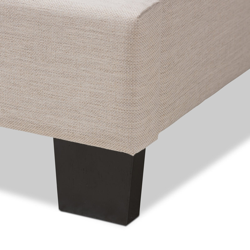 Amick Upholstered Platform Bed, Full/Double, Beige