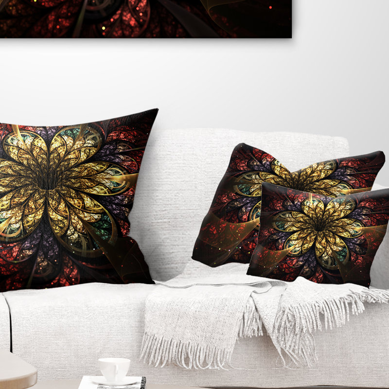 Coussin lombaire en fleur d’art digitale