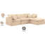 Canapé modulaire en L 4 pièces Itala-94482373