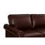 Fauteuil de salon avec causeuse bourgogne et similicuir