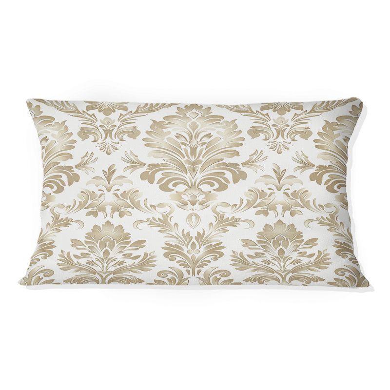 Coussin Beige classique damassé Bliss I - Traditional