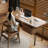 55.12"Light walnut Rectangular Solid Wood desks-107485063