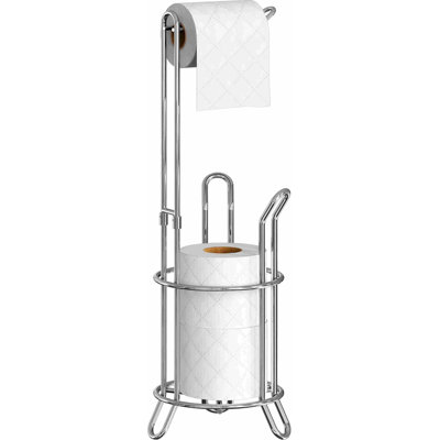 Support de rangement pour papier hygiénique pour salle de bain, chrome