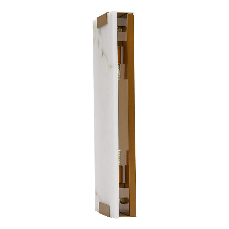 Shondell Modern Rectangular Wall Lamp, Golden