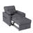 Single 36“ 3-in-1 Pull Out Convertible Sleeper Futon Sofa With Cushions Squared Arm-142607661