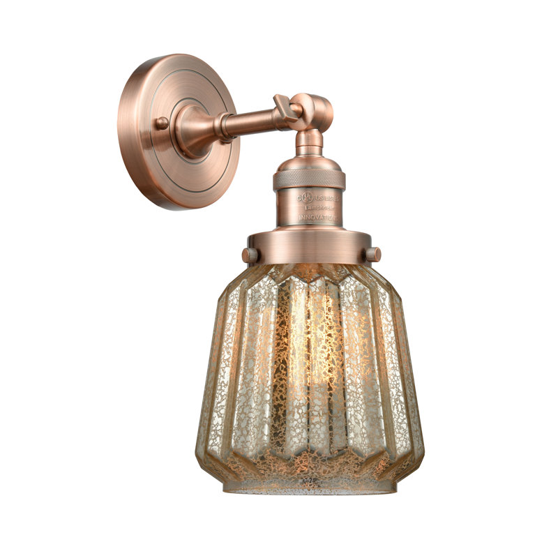 Vinson Armed Sconce, Antique Copper, Mercury