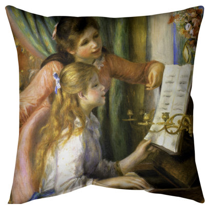 Girls at the Piano Euro Pillow Cover