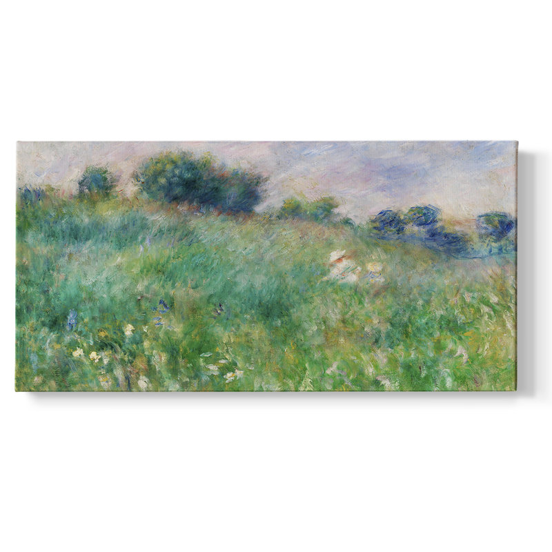 Série paysage-CDxx - Toile tendue avec châssis encadré - Prêt à être accroché, H 25 po x l 49 po, Doré